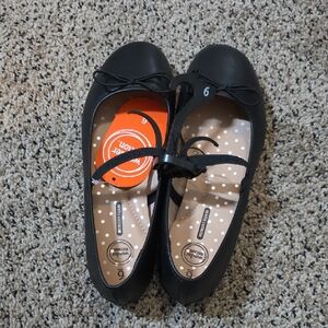 Wonder Nation Black Flats with Bow Size 6 Girls